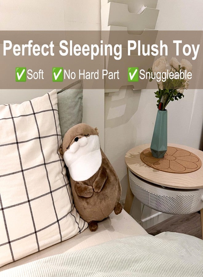 WEIGEDU Otter Stuffed Animals Sleeping Plush Toys with Embroidered Eyes for Boy Girl Kids Birthday Christmas Bedtime Gifts, 12 inches - Image 3